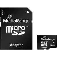 MediaRange 32 GB microSDHC, Speicherkarte schwarz, Class 10