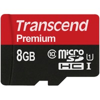 Transcend microSD 8GB, Speicherkarte schwarz, UHS-I U1, Class 10