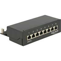 DeLOCK Patchpanel 8P Port Cat.6 schwarz