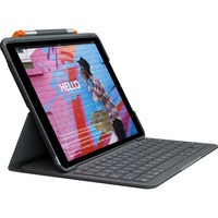 Logitech Slim Folio, Tastatur schwarz, DE-Layout, Scherenmechanik, für iPad 7., 8. und 9. Generation