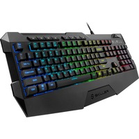 Sharkoon SKILLER SGK4, Gaming-Tastatur schwarz, US-Layout, Rubberdome