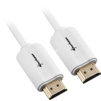 Sharkoon Kabel HDMI Stecker > HDMI Stecker weiß, 1 Meter, HDMI 4K