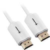 Sharkoon Kabel HDMI Stecker > HDMI Stecker weiß, 2 Meter, HDMI 4K