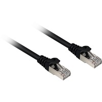 Sharkoon Patchkabel RJ45 Cat.6a SFTP schwarz, 25 cm, LSOH (Halogenfrei)