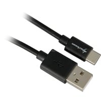 Sharkoon USB 2.0 Kabel, USB-A Stecker > USB-C Stecker schwarz, 2 Meter