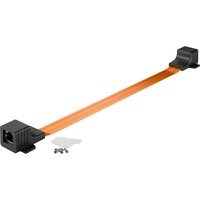 goobay Fensterdurchführung Ultra-Slim, RJ45, Kabel schwarz/kupfer, 30cm