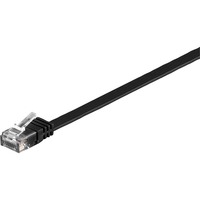 goobay Patchkabel RJ45 Stecker > RJ45 Stecker CAT.6 U/UTP schwarz, 5 Meter, Flachkabel