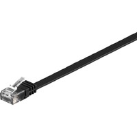 goobay Patchkabel RJ45 Stecker > RJ45 Stecker CAT.6 U/UTP schwarz, 7 Meter, Flachkabel