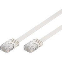 goobay Patchkabel RJ-45 Stecker > RJ-45 Stecker weiß, 150cm, flach, Cat.5e U/UTP