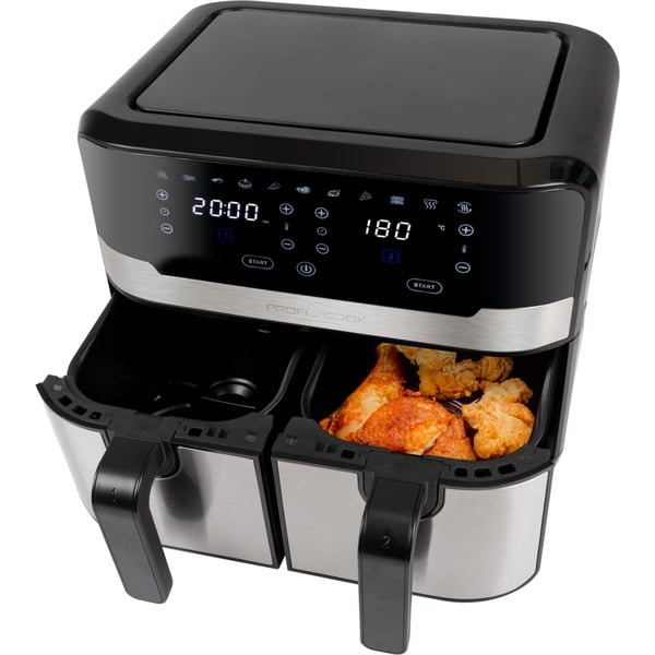 ProfiCook PC-FR 1242 H, Heißluftfritteuse Schwarz/edelstahl